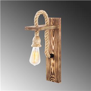 Ahşap Tekli Aplik Natural Ahşap Erebos-118