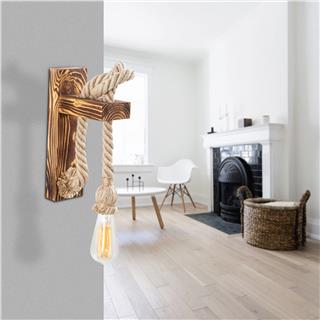 Ahşap Tekli Aplik Natural Ahşap Erebos-119