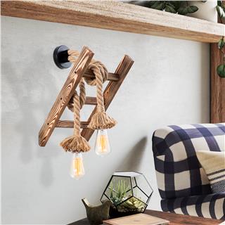 Ahşap 2Li Aplik Natural Ahşap Erebos-120
