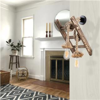 Ahşap 2Li Aplik Natural Ahşap Erebos-120