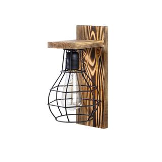 Ahşap Tekli Aplik Natural Ahşap Erebos-121
