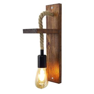 Ahşap Tekli Aplik Natural Ahşap Erebos-Ht101