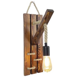 Ahşap Tekli Aplik Natural Ahşap Erebos-Ht106