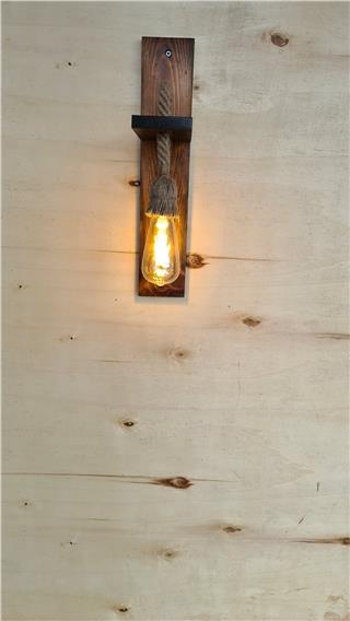 Ahşap Tekli Aplik Natural Ahşap Erebos-Ht114
