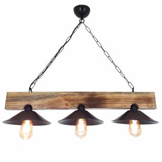 Ahşap 3Lü Avize Natural Ahşap Erebos-Ht203