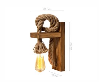 Ahşap Tekli Aplik Natural Ahşap Erebos-Kn14