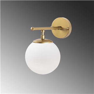 Camlı Tekli Aplik Parlak Gold Roe-10725