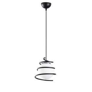 Camlı Tekli Sarkıt Pütürlü Siyah Elegance-706-1