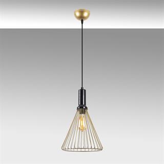 Dear Tekli Tel Sarkıt Avize Parlak Gold, Modern Dekoratif Metal Lamba DEAR-11211