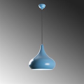 Retro Tekli Sarkıt Avize Mavi, Modern Dekoratif Metal Sıvama Tavan Aydınlatma SAGLAM-3774-LIGHTBLUE