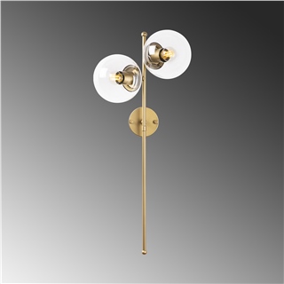 Camlı 2Li Aplik Parlak Gold Fazlı-10405