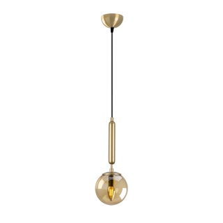 Camlı Tekli Sarkıt Parlak Gold Kıng-11453