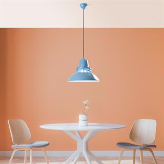 Tibet Retro Tekli Sarkıt Avize Mavi, Endüstriyel Metal Sıvama Tavan Aydınlatma TIBET-3735-LIGHTBLUE