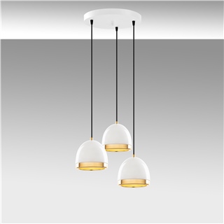 Metal Sıvama 3Lü Tepsi Sarkıt Parlak Beyaz Mugo-10650