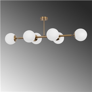 Camlı 6Lı Plafönyer Parlak Gold Fazlı-10501