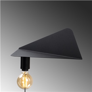 Metal Tekli Raf Aplik Pütürlü Siyah Rafaplık-X-502-Black