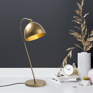 Metal Sıvama Tekli Masa Lambası Parlak Gold Acuka-12291
