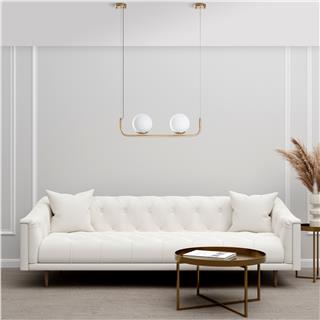 Camlı 2Li Avize Parlak Gold Faruk-13711