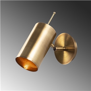 Metal Sıvama Tekli Aplik Parlak Gold Sılındırkem-6382