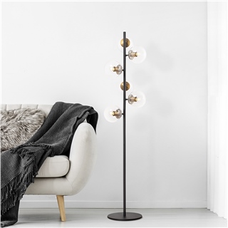 Camlı 6Lı Lambader Parlak Gold Fazlı-10515