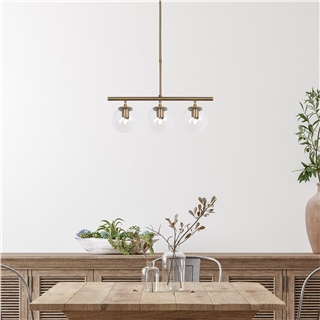 Camlı 3Lü Avize Eskitme Atmaca-10266