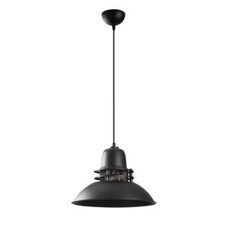 Tibet Retro Tekli Sarkıt Avize Pütürlü Siyah, Endüstriyel Metal Sıvama Tavan Aydınlatma TIBET-3735