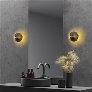 Fungal Rustik Metal Sıvama Tekli Duvar Aplik Çap 16cm,Eskitme Model Ambiyans Aydınlatma FUNGAL-13361
