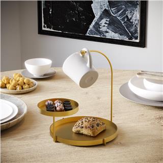 Altın Dekoratif Metal 2 Katlı Sunum Tepsisi Takı Standı Çok Amaçlı Düzenleyici Organizer,GED-002-B