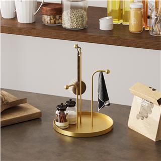 Altın Gold Dekoratif Metal 3 Kollu Askılık Takı Standı Sunum Tepsisi Çok Amaçlı Organizer,GED-004-B