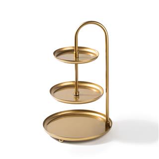 Dekoratif Altın Metal 3 Katlı Sunum Tepsisi Takı Standı Mutfak Banyo Düzenleyici Organizer,GED-008-B