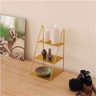 Dekoratif Gold Metal 3 Katlı Raf Mutfak Banyo Tezgah Üstü Düzenleyici Baharatlık Standı,GED-011-B