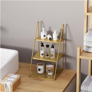 Dekoratif Gold Metal 3 Katlı Raf Mutfak Banyo Tezgah Üstü Düzenleyici Baharatlık Standı,GED-011-B