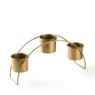 Dekoratif Gold Metal 3lü Kaşıklık Saksı Kalemlik Standı Mutfak Ofis Çok Amaçlı Organizer,GED-012