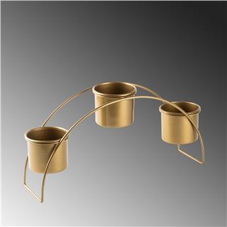 Dekoratif Gold Metal 3lü Kaşıklık Saksı Kalemlik Standı Mutfak Ofis Çok Amaçlı Organizer,GED-012