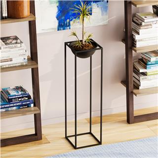Dekoratif Metal Saksılık 80x28x28 cm Modern Ayaklı Çiçeklik Standı Ged-020