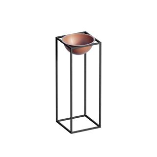 Dekoratif,Metal Saksılık 60x22x22 cm Modern Ayaklı Siyah Çiçeklik Mumluk Kaktüs Standı,GED-021-B