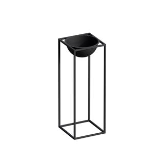 Dekoratif Siyah,Metal Saksılık 60x22x22 cm Modern Ayaklı Siyah Çiçeklik Mumluk Kaktüs Standı,GED-021