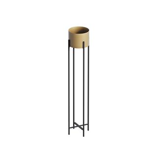 Dekoratif,Metal Saksılık 108x23x23 cm Modern Ayaklı Siyah Çiçeklik Mumluk Kaktüs Standı,GED-024-A