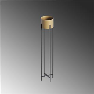 Dekoratif,Metal Saksılık 108x23x23 cm Modern Ayaklı Siyah Çiçeklik Mumluk Kaktüs Standı,GED-024-A