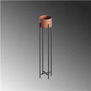 Dekoratif,Metal Saksılık 108x23x23 cm Modern Ayaklı Siyah Çiçeklik Mumluk Kaktüs Standı,GED-024-B