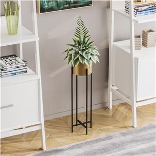 Dekoratif,Metal Saksılık 78x23x23 cm Modern Ayaklı Siyah Çiçeklik Mumluk Kaktüs Standı,GED-025-A