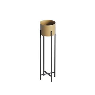 Dekoratif,Metal Saksılık 78x23x23 cm Modern Ayaklı Siyah Çiçeklik Mumluk Kaktüs Standı,GED-025-A