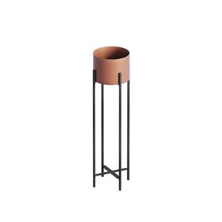Dekoratif,Metal Saksılık 78x23x23 cm Modern Ayaklı Siyah Çiçeklik Mumluk Kaktüs Standı,GED-025-B