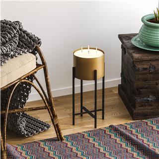 Dekoratif,Metal Saksılık 48x23x23 cm Modern Ayaklı Siyah Çiçeklik Mumluk Kaktüs Standı,GED-026-A