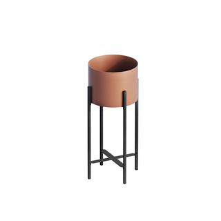 Dekoratif,Metal Saksılık 48x23x23 cm Modern Ayaklı Siyah Çiçeklik Mumluk Kaktüs Standı,GED-026-B