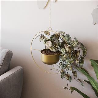 Dekoratif Metal Saksılık,Askılı Ayarlanabilir Yuvarlak Sarkıt Modern Kaktüs Çiçeklik,GED-027-A