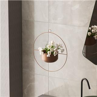Dekoratif Metal Saksılık,Askılı Ayarlanabilir Yuvarlak Sarkıt Modern Kaktüs Çiçeklik,GED-027-B