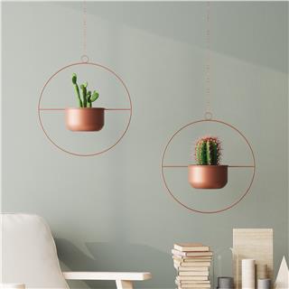 Dekoratif Metal Saksılık,Askılı Ayarlanabilir Yuvarlak Sarkıt Modern Kaktüs Çiçeklik,GED-027-B