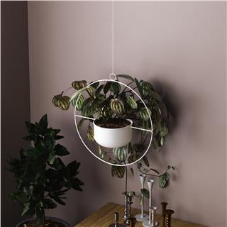 Dekoratif Metal Saksılık,Askılı Ayarlanabilir Yuvarlak Sarkıt Modern Kaktüs Çiçeklik,GED-027-C