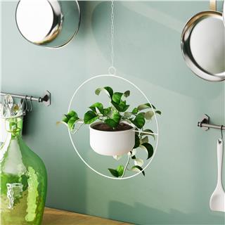 Dekoratif Metal Saksılık,Askılı Ayarlanabilir Yuvarlak Sarkıt Modern Kaktüs Çiçeklik,GED-027-C
